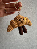 Croissant key ring/bag charm